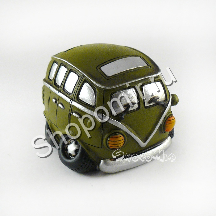 Копилка ''Ретро автобус'' зеленая