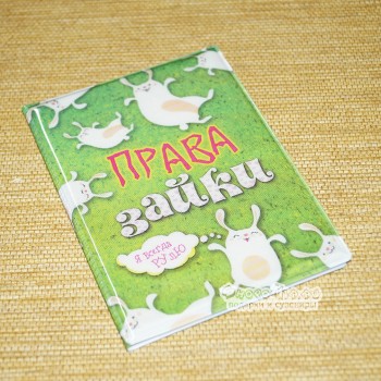 Обложка для автодокументов "Права зайки" пластик	