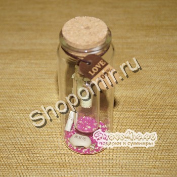 Бутылочка Пожелание с маленькой бутылочкой внутри